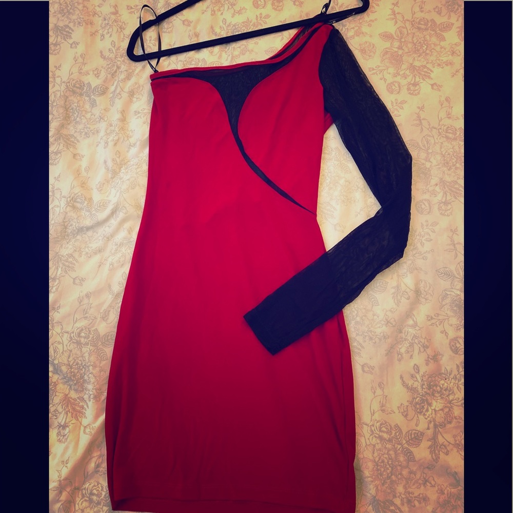 Forever 21 Red mesh dress